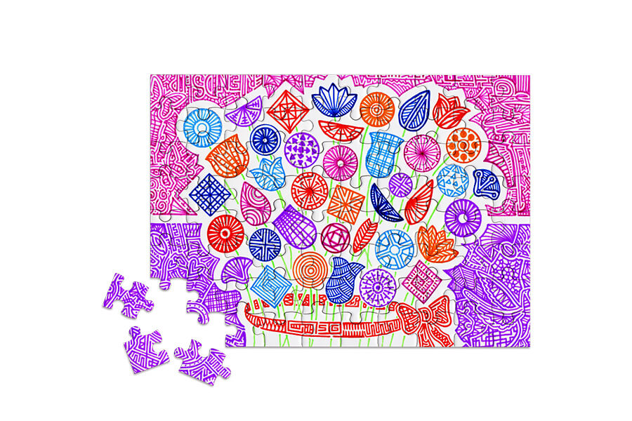 Visintainer Puzzle Packs - Gregg Visintainer - Flower Doodles — MicroPuzzles