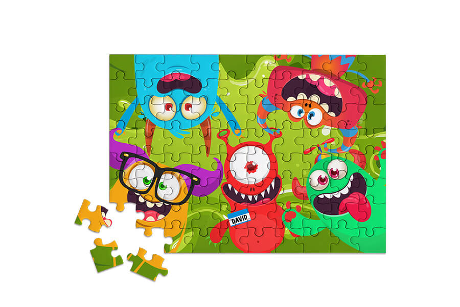 monsters and puzzles Monster Meet-up 80 Piece Mini jigsaw Puzzle Micro Puzzles