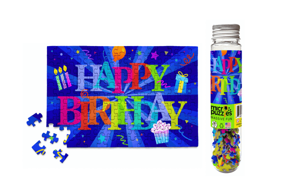 Birthday jigsaw puzzle mini micro test tube