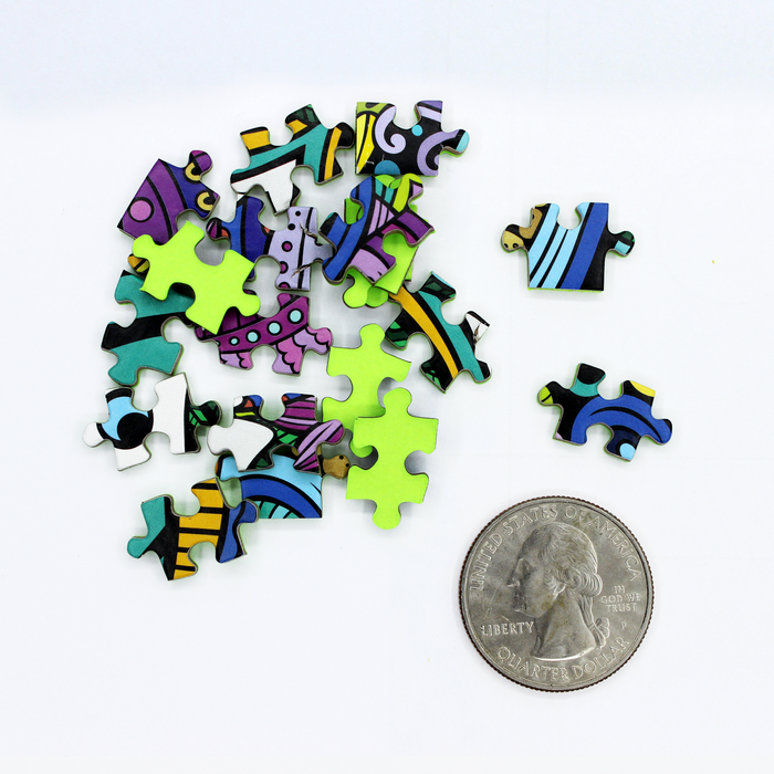 mini micro small tiny jigsaw puzzle vs. us quarter