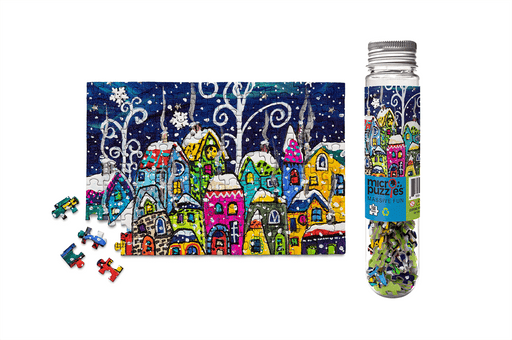 Winter Wonderland mini micro jigsaw puzzle in test tube 